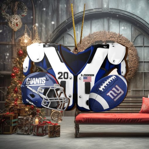 New York Giants NFL Sport Ornament Custom Your Name And Number