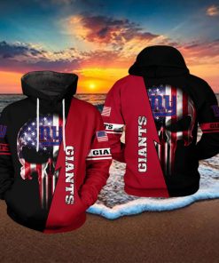 New York Giants NFL US Flag Skull Team 3D Printed Hoodie