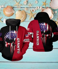 New York Giants NFL US Flag Skull Team 3D Printed Hoodie