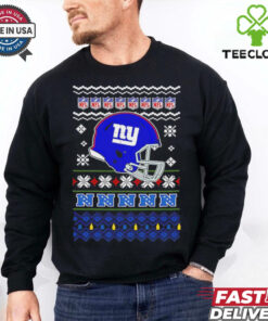 New York Giants NFL football Christmas helmet shirt