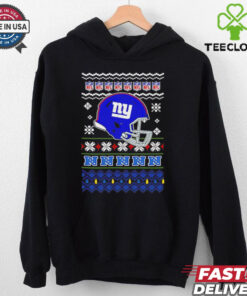 New York Giants NFL football Christmas helmet shirt