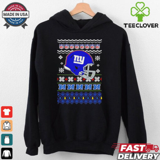 New York Giants NFL football Christmas helmet shirt