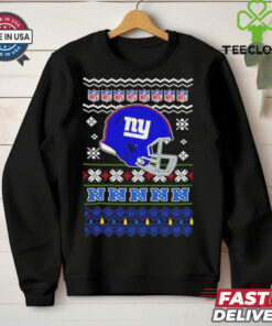 New York Giants NFL football Christmas helmet shirt