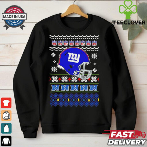 New York Giants NFL football Christmas helmet shirt