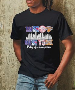 New York Giants New York Rangers Yankees Knicks City Of Champions 2024 Shirt