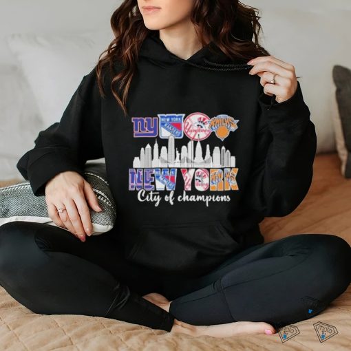 New York Giants New York Rangers Yankees Knicks City Of Champions 2024 Shirt