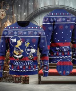New York Giants Peanuts Snoopy Ugly Christmas Sweater