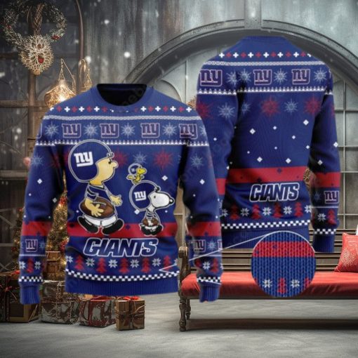 New York Giants Peanuts Snoopy Ugly Christmas Sweater