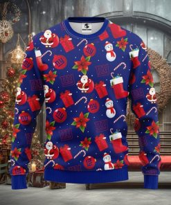 New York Giants Santa Claus Snowman Xmas Ugly Christmas Sweater Best Christmas Gift Ideas