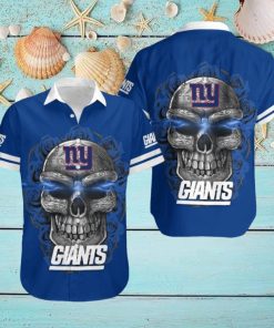 New York Giants Skull 3D Hawaiian Shirt Summer Collection