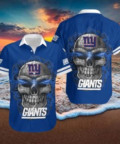 New York Giants Skull 3D Hawaiian Shirt Summer Collection