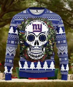 New York Giants Skull Flower Ugly Xmas Ugly Christmas Sweater Best Christmas Gift Ideas