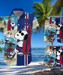 New York Giants Snoopy All Over Print Hawaiian Shirt And Beach Shorts