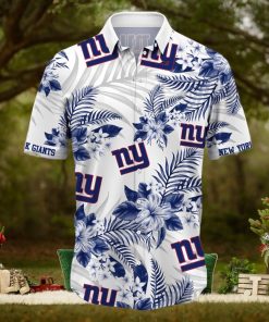 New York Giants Tropical Hibiscus Pattern Trending Summer Gift Hawaiian Shirt