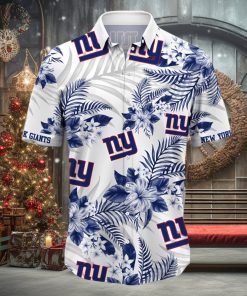 New York Giants Tropical Hibiscus Pattern Trending Summer Gift Hawaiian Shirt