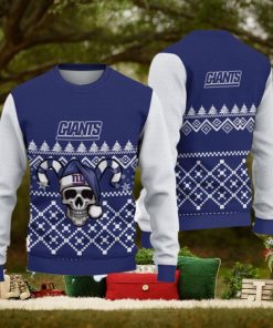 New York Giants Ugly Christmas Skull Xmas Sweater Weave Gift Mens Women