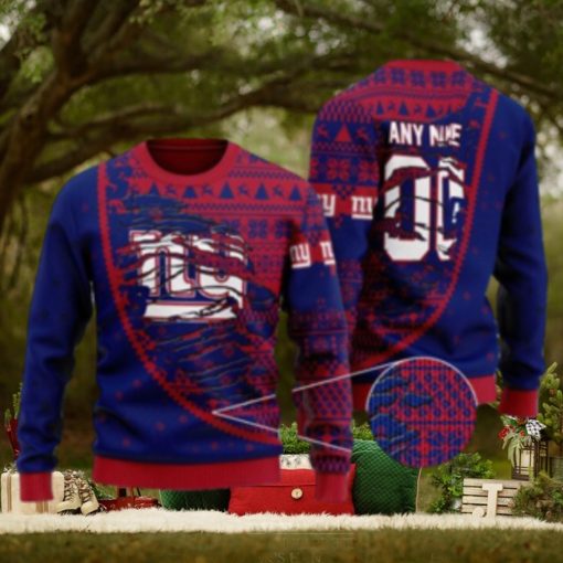 New York Giants Woolen Christmas Ugly Sweater 3D Christmas Gifts For Fans