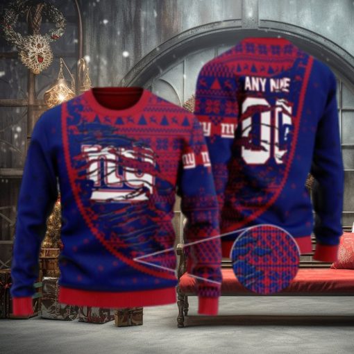 New York Giants Woolen Christmas Ugly Sweater 3D Christmas Gifts For Fans