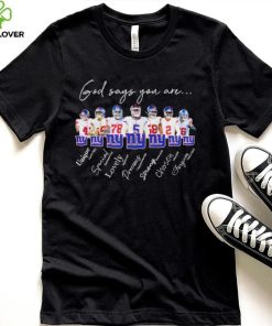 New York Giants god says you are unique special lovely precious strong chosen forgiven hoodie, sweater, longsleeve, shirt v-neck, t-shirt