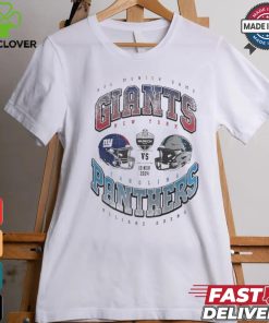 New York Giants vs. Carolina Panthers 2024 NFL Munich Games Gridiron Showdown helmet shirt