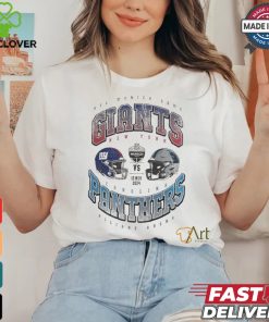 New York Giants vs. Carolina Panthers 2024 NFL Munich Games Gridiron Showdown helmet shirt