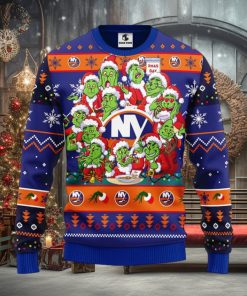 New York Islanders 12 Grinch Xmas Day Christmas Ugly Sweater