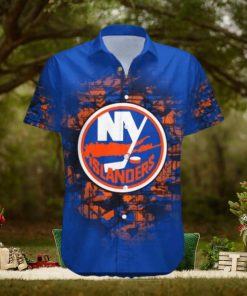 New York Islanders Aloha Shirt Apparel, Vintage Camo Hawaiian Style