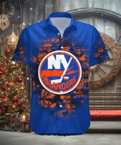 New York Islanders Aloha Shirt Apparel, Vintage Camo Hawaiian Style