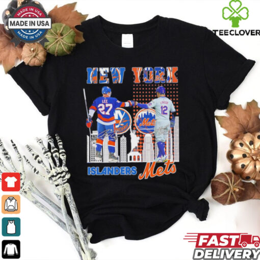 New York Islanders Anders Lee x New York Mets Francisco Lindor skyline hoodie, sweater, longsleeve, shirt v-neck, t-shirt