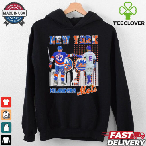 New York Islanders Anders Lee x New York Mets Francisco Lindor skyline hoodie, sweater, longsleeve, shirt v-neck, t-shirt