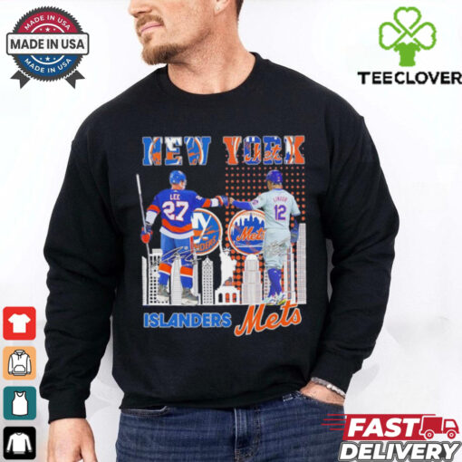 New York Islanders Anders Lee x New York Mets Francisco Lindor skyline hoodie, sweater, longsleeve, shirt v-neck, t-shirt