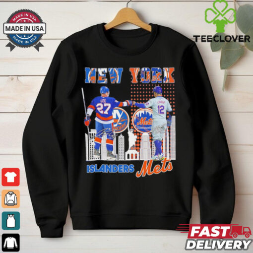 New York Islanders Anders Lee x New York Mets Francisco Lindor skyline hoodie, sweater, longsleeve, shirt v-neck, t-shirt