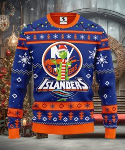 New York Islanders Funny Grinch Christmas Ugly Sweater