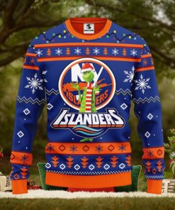 New York Islanders Funny Grinch Christmas Ugly Sweater