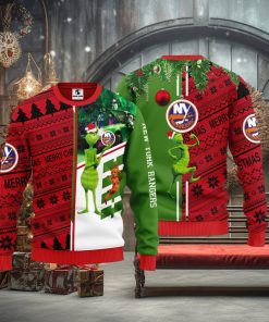 New York Islanders Grinch & Scooby doo Christmas Ugly Sweater 1