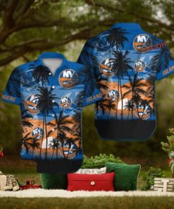 New York Islanders Hawaiian Shirt, Tropical Short Sleeve Design