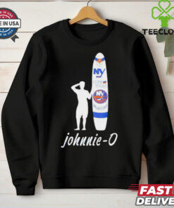 New York Islanders Johnnie O Heathered Spencer Shirt, featuring a stylish, heathered design with the New York Islanders logo. Perfect for fans who want a comfortable and fashionable way to support their team, combining the Islanders’ spirit with a relaxed, trendy look.