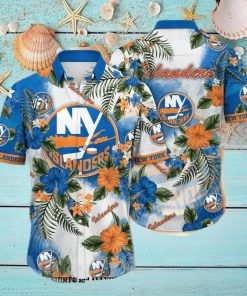 New York Islanders NHL Floral Full Printing 3D Hawaiian Shirt