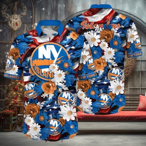 New York Islanders NHL Hawaiian Shirt 4th Of July Independence Day