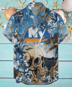 New York Islanders NHL Hawaiian Shirt Tropical Skull Design For Men Women
