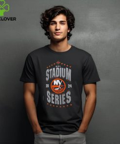 New York Islanders WEAR by Erin Andrews Women's 2024 NHL Stadium Series Boyfriend T Shirt