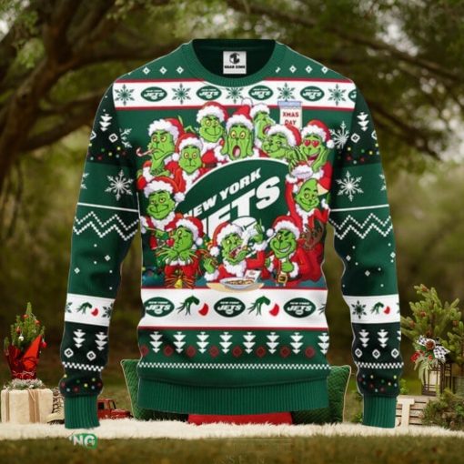 New York Jets 12 Grinch Xmas Day Xmas Ugly Christmas Sweater Best Christmas Gift Ideas