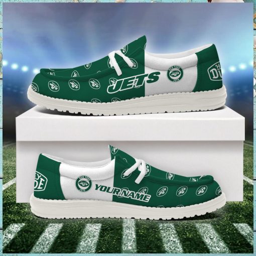 New York Jets 2024 Version Personalized Hey Dude Shoes