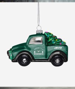 New York Jets Blown Glass Truck Ornament