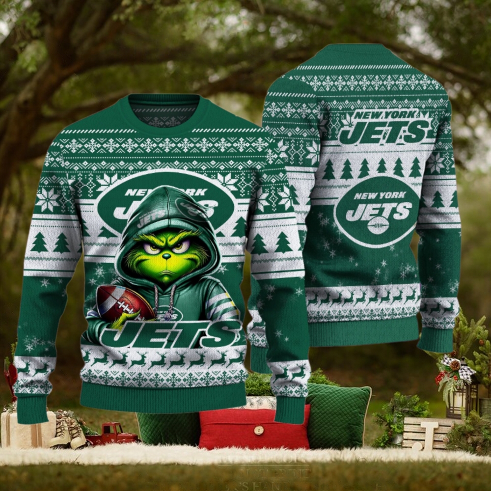 New York Jets Christmas Grinch Knitted Sweater New York Jets Christmas Grinch Knitted Sweater
