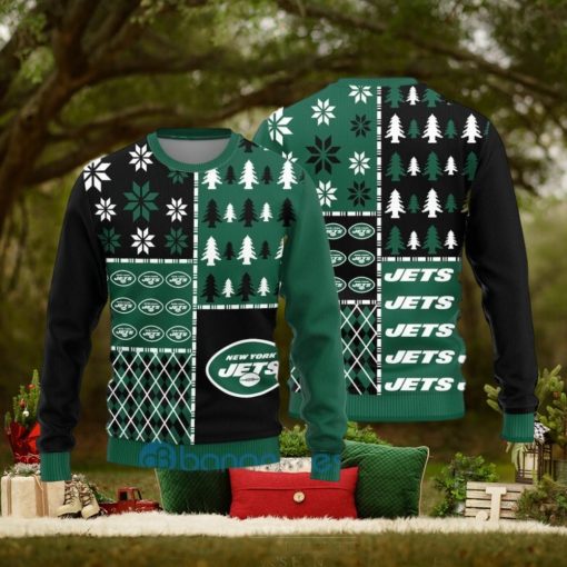 New York Jets Christmas Pattern Ugly Christmas Sweater Christmas Gift aUU