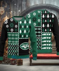New York Jets Christmas Pattern Ugly Christmas Sweater Christmas Gift aUU
