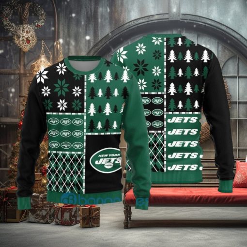 New York Jets Christmas Pattern Ugly Christmas Sweater Christmas Gift aUU