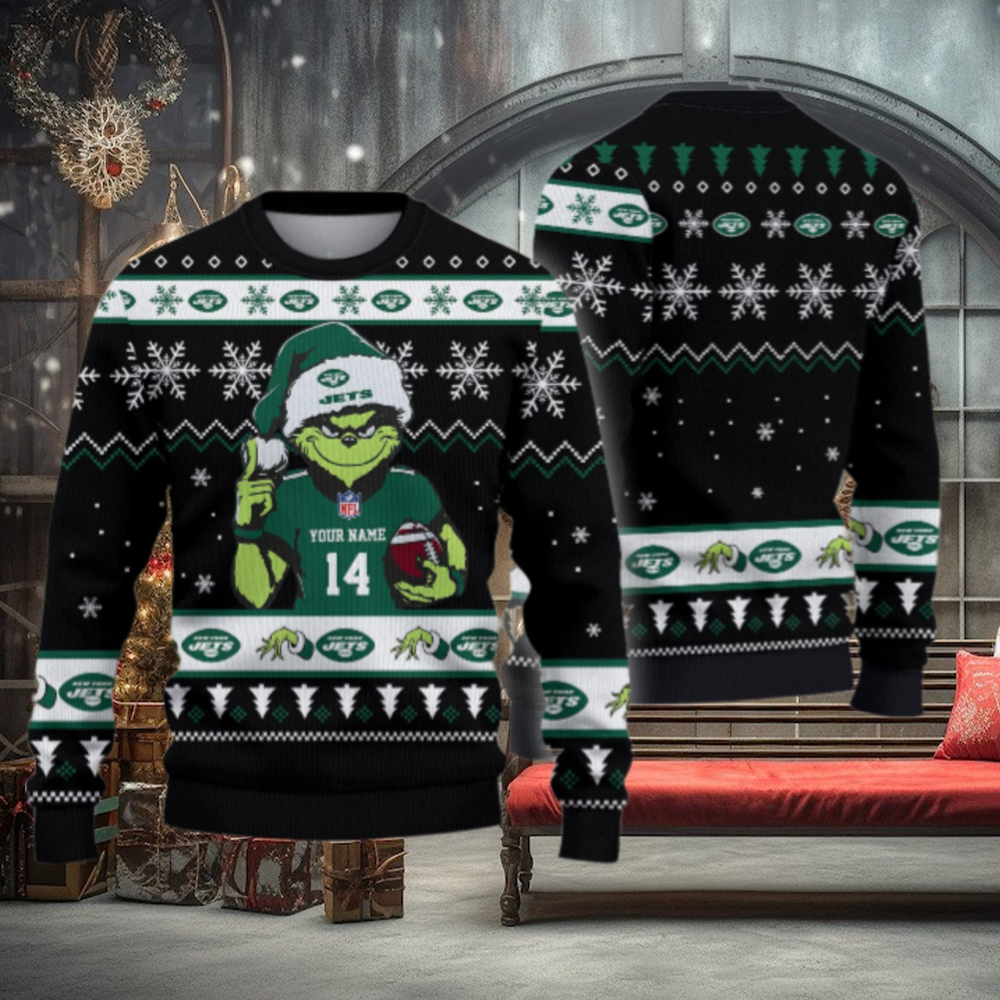New York Jets Custom Chrismas Ugly Sweater New York Jets Custom Chrismas Ugly Sweater