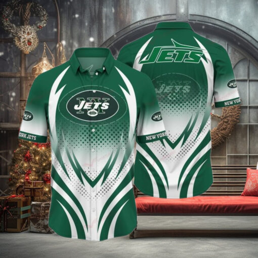 New York Jets Custom Funny Hawaiian Shirt Beach Outfit Floral
